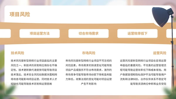 棕色卡通风网络行业商业计划书PPT