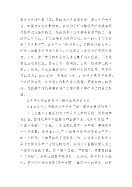 大学生法治教育论文.docx