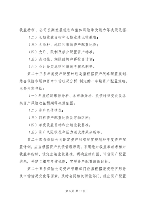 保险资产配置管理暂行办法.docx