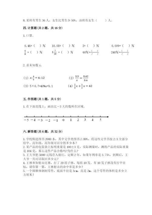 六年级下册数学期末测试卷【达标题】.docx
