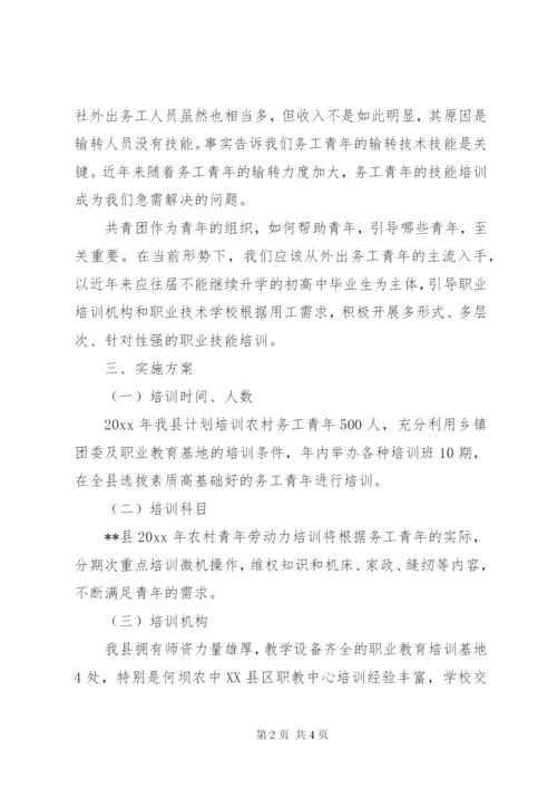 年度县共青团工作创新项目实施方案.docx