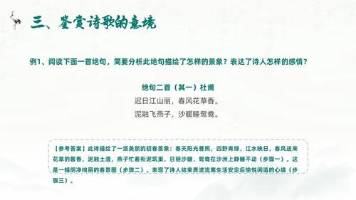 绿色水墨风语文高考诗歌鉴赏培训