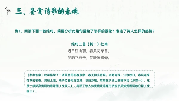 绿色水墨风语文高考诗歌鉴赏培训