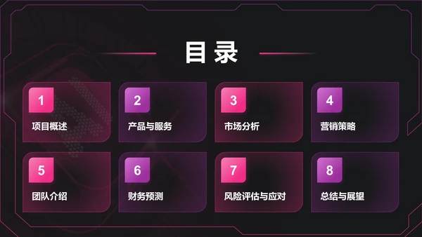 红色科技风商业计划书创业路演PPT模板