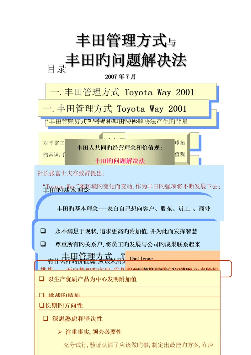 丰田管理方式与问题解决八步法培训标准手册