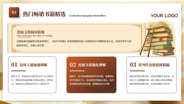 黄色质感风读书分享会PPT模板