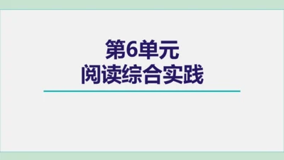 第六单元 阅读综合实践  课件 七年级语文上册（部编版 五四学制2024）