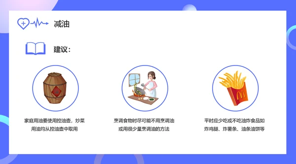 健康生活方式合理饮食PPT模板