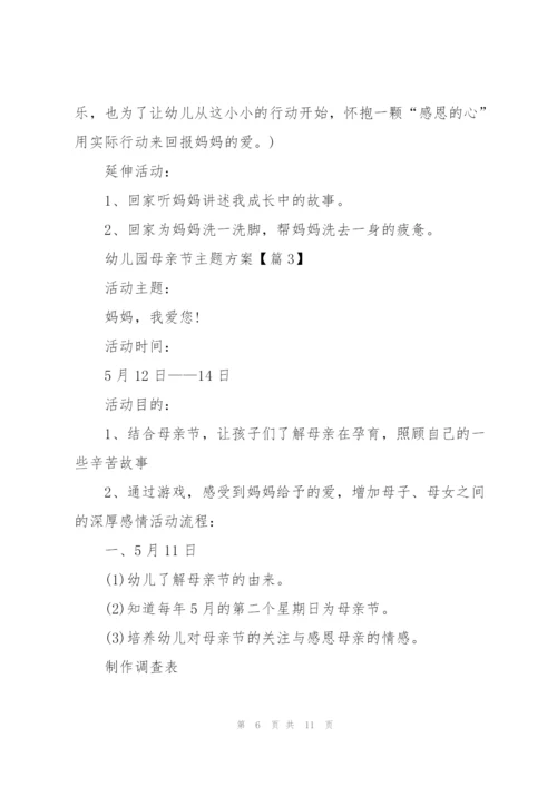 幼儿园母亲节主题方案2022.docx
