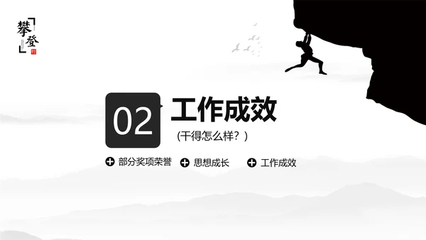 优秀简约勇攀高峰岗位竞聘演讲PPT模板