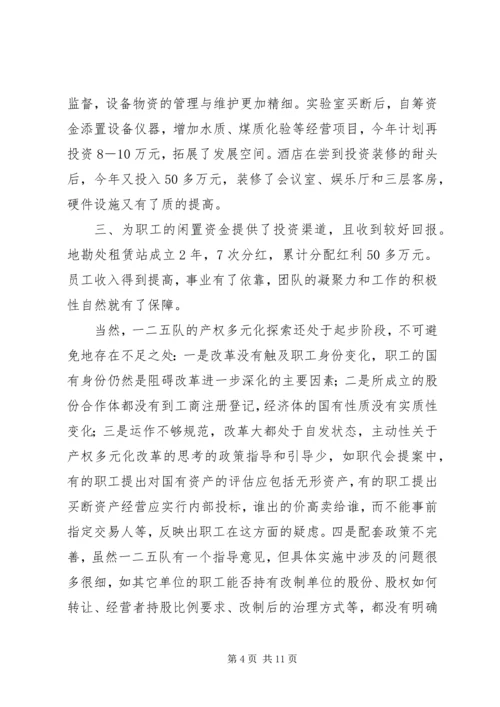 关于产权多元化改革的思考 (4).docx