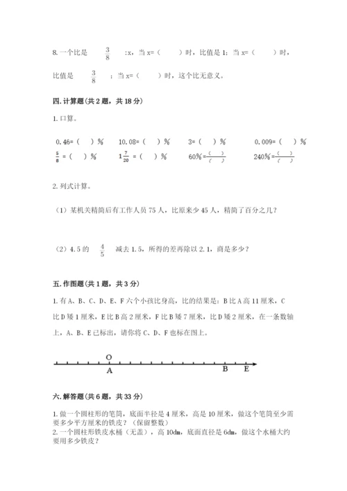 邢台市邢台县六年级下册数学期末测试卷及答案1套.docx