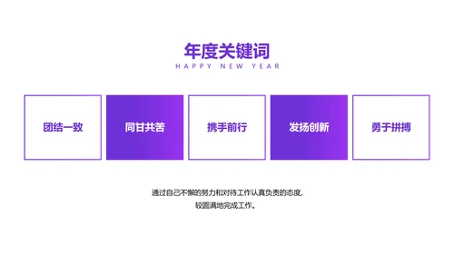 简约风紫色创意年会盛典PPT