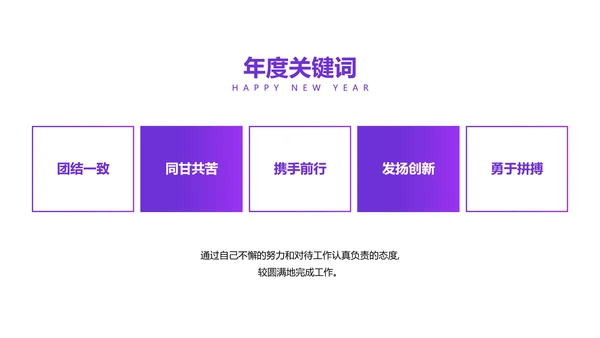 简约风紫色创意年会盛典PPT
