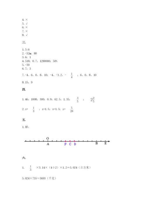 黑龙江【小升初】2023年小升初数学试卷（基础题）.docx