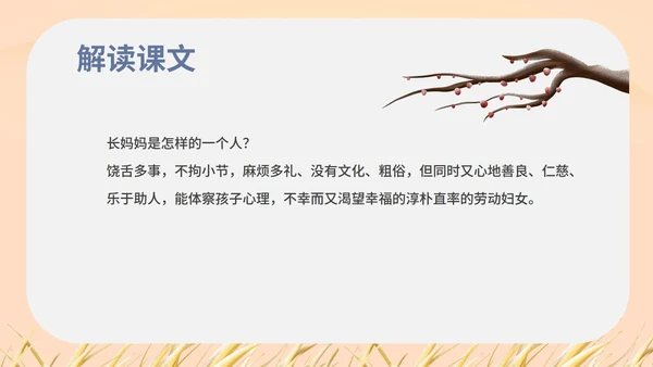 红色中国风初一语文阿长与山海经课件PPT模板