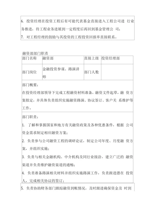 私募股权投资基金管理公司部门划分与职责.docx