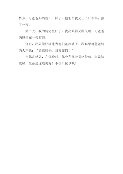 感恩父母的作文350字.docx