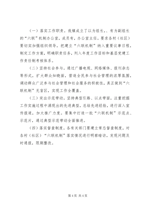 六联机制完善基层治理实施意见.docx