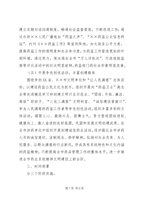 市药监局年度文明创建工作计划 (3).docx