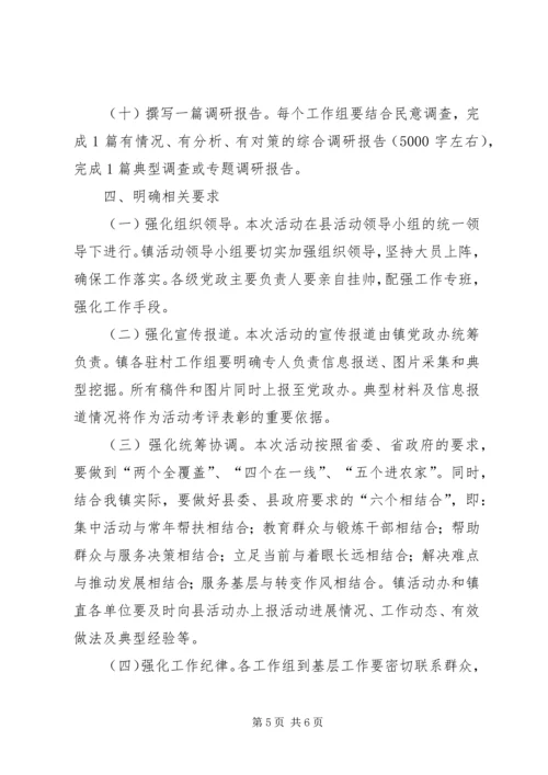 镇委办万名干部进万村入万户活动方案.docx