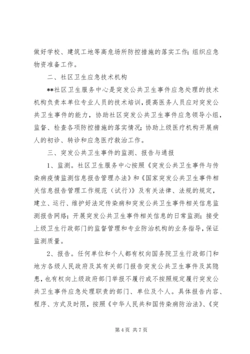 街道办事处突发公共卫生事件社区应急预案.docx