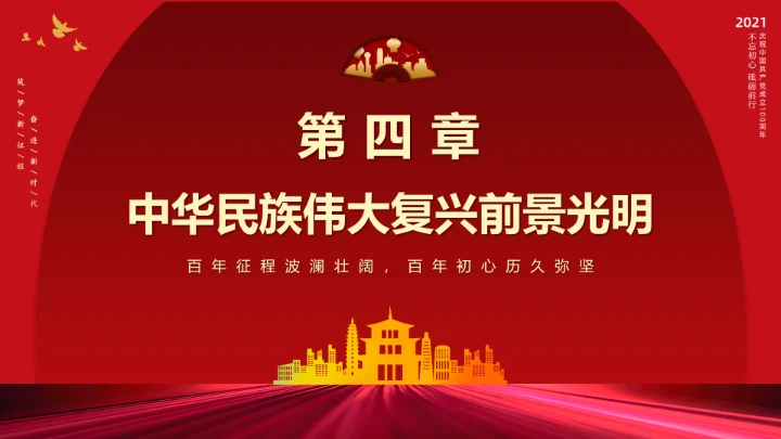 百年初心历久弥坚_党政风PPT模板