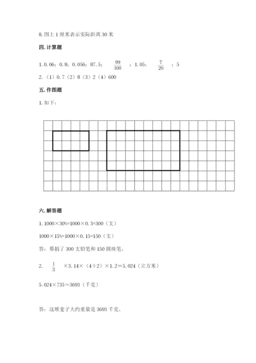 北京版六年级下册数学期末测试卷带答案（综合题）.docx