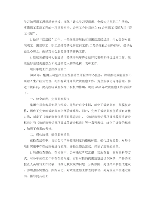 精编之项目年度工作总结报告范文.docx