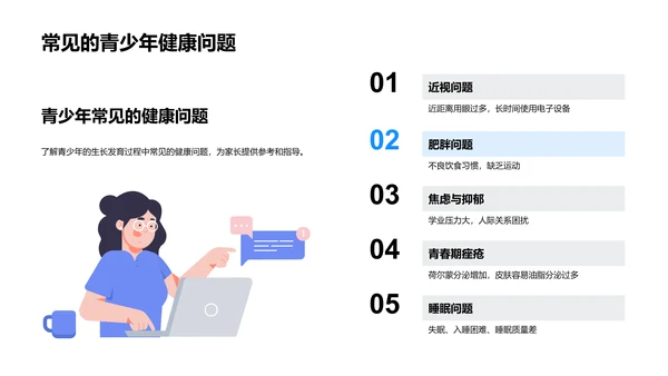 青少年健康养成报告PPT模板