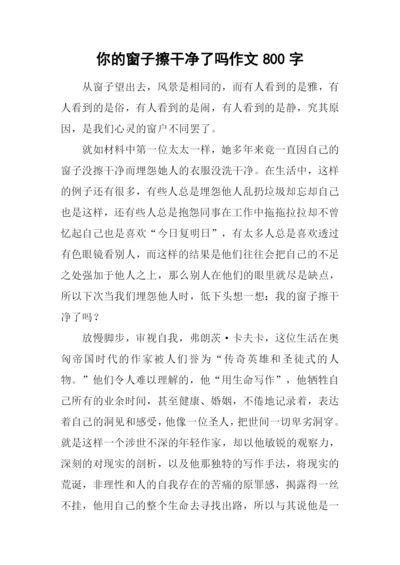 你的窗子擦干净了吗作文800字.docx