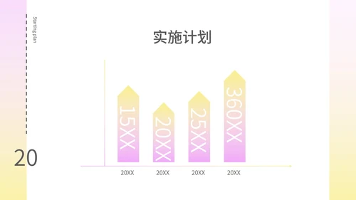 渐变色简约商业计划PPT模板