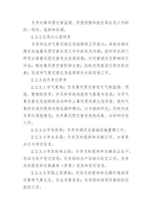 小区暴雪天气的应急预案范文.docx