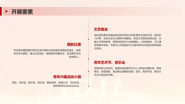 红色喜庆共青团日活动PPT模板