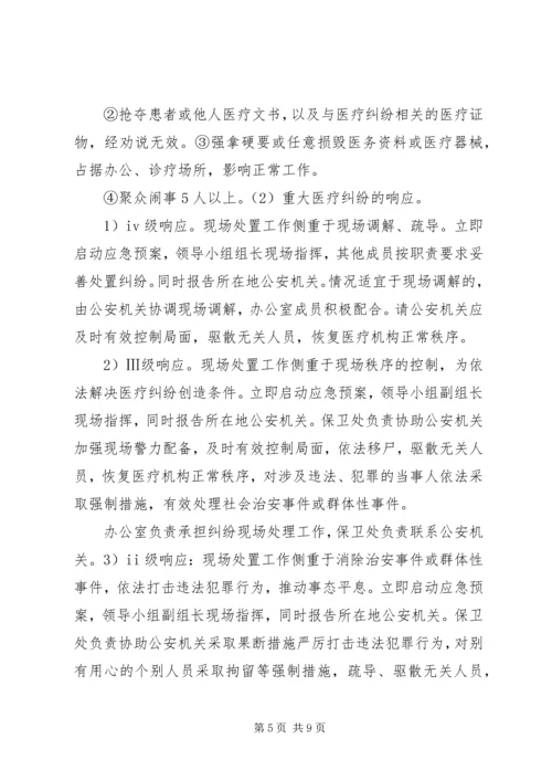 重大医疗纠纷事件应急处置预案 (4).docx