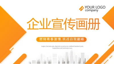 橙色大气企业宣传画册公司简介产品介绍PPT
