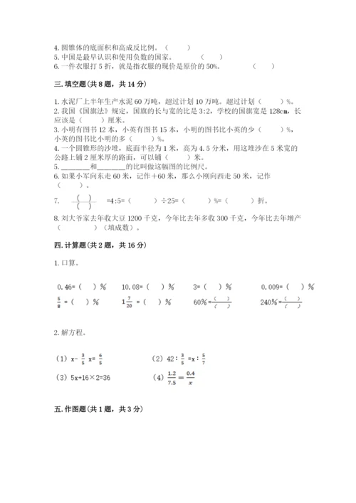 运城市新绛县六年级下册数学期末测试卷新版.docx