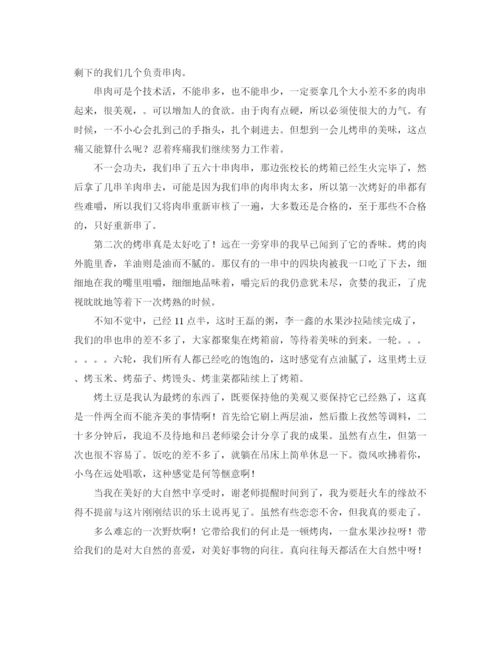 精编之年骑行野炊个人工作总结范文.docx