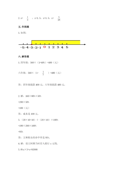 冀教版六年级下册数学 期末检测卷附完整答案【名师系列】.docx