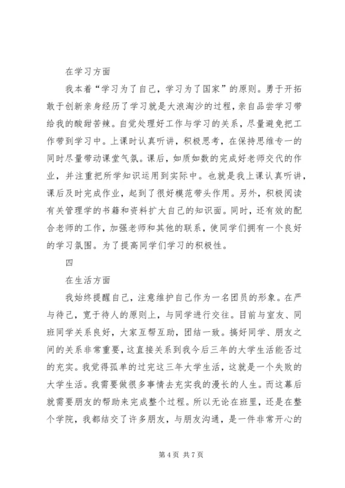 优秀共青团员申请书 (13).docx