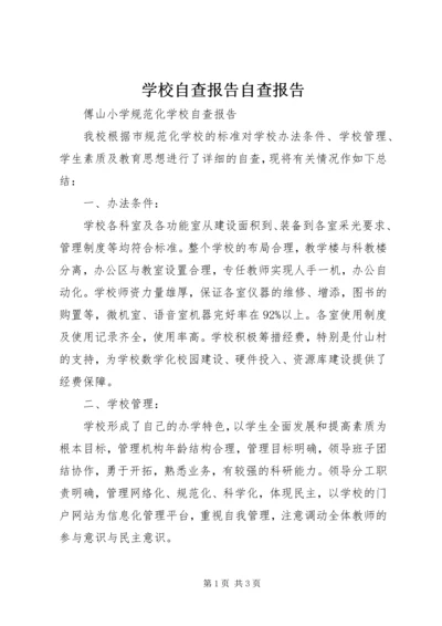 学校自查报告自查报告精编.docx