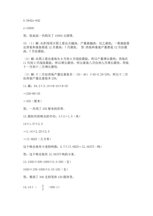 六年级小升初数学应用题50道附答案（培优）.docx
