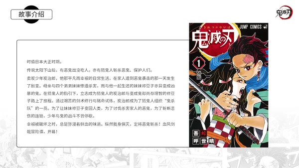 《动漫鬼灭之刃》日本动漫主题通用PPT模板