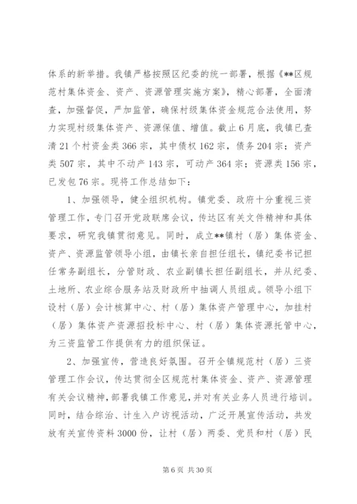 三资管理工作总结范文.docx