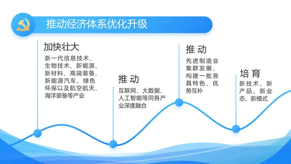 蓝色大气党建党支部工作汇报PPT