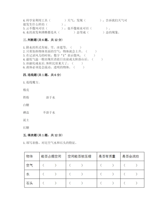 教科版三年级上册科学期末测试卷精品（网校专用）.docx