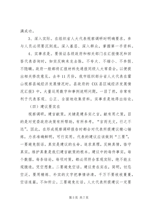 如何做好省人大代表视察调研工作.docx