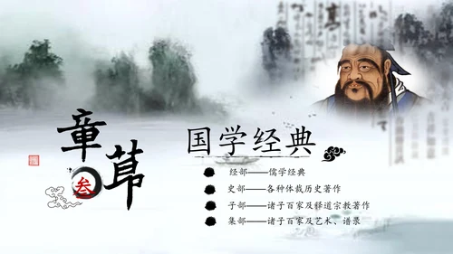 国学经典儒家文化国学孔子PPT模板