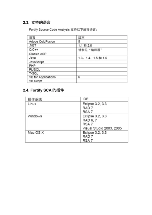 FortifySCA安装使用标准手册.docx