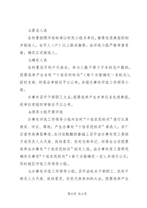 街道办事处评选十佳农民活动方案 (6).docx